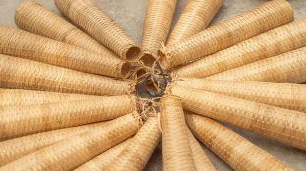 Плетение Бамбуковой Ловушки Корзиной Ханое Вьетнам — стоковое фото