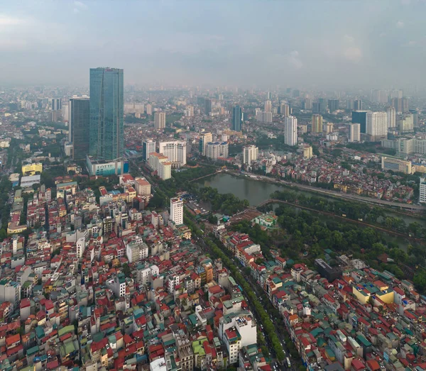 Aerial View Hanoi Downtown Skyline Vietnam Financial District Business Centers — Stock Photo, Image