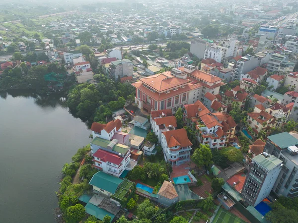 Vue Aérienne Hanoi Downtown Skyline Vietnam Quartier Financier Centres Affaires — Photo