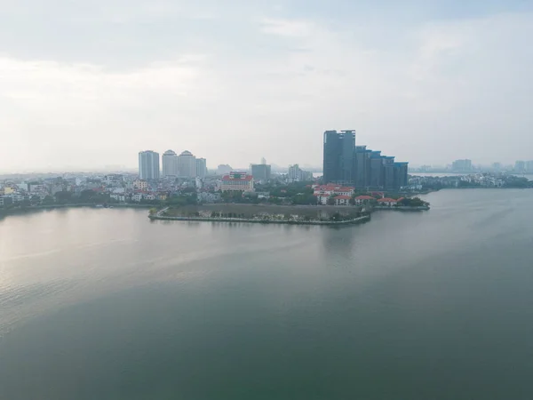 ハノイの空中ビューダウンタウンスカイライン ベトナム アジアのスマート都市の金融地区やビジネスセンター 高層ビル 高層ビル — ストック写真