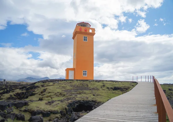 Leuchtturm Svortuloft Oder Hellissandur Island — Stockfoto