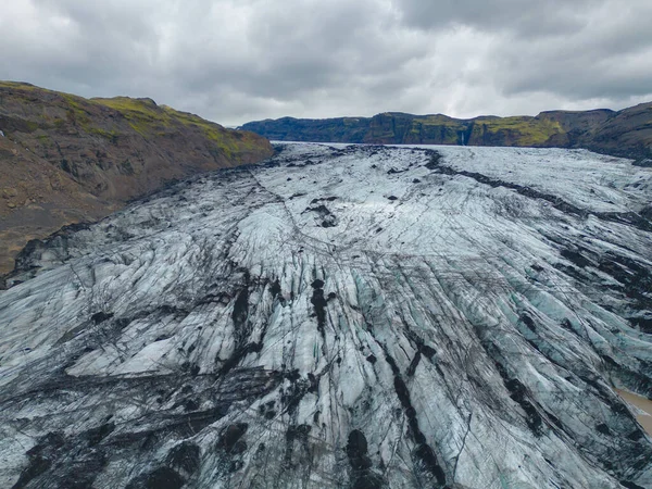 Vue Aérienne Iceberg Glacier Islande — Photo