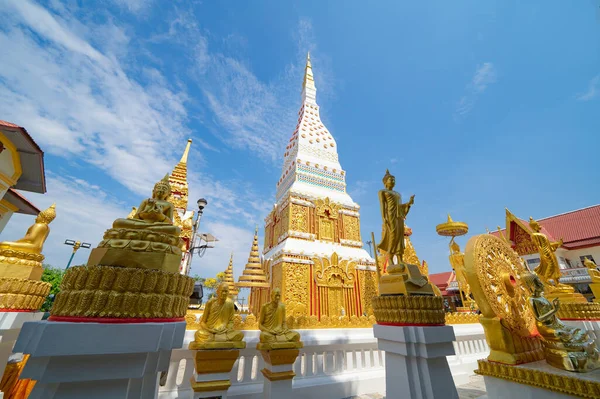 Wat Phrathat Phanom Nakhon Phanom Templo Isan Pagode Templo Budista — Fotografia de Stock