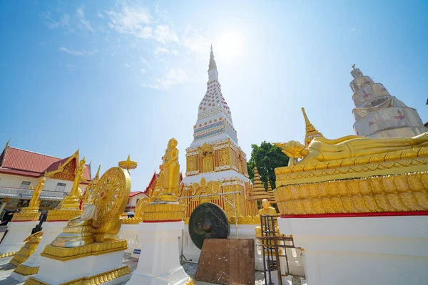 Wat Phrathat Phanom Nakhon Phanom Templo Isan Pagode Templo Budista — Fotografia de Stock