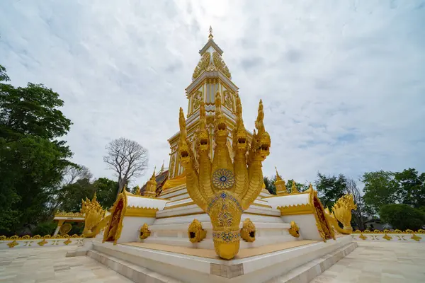 Ват Фаном Накхон Фаном Храм Ісан Пагода Буддійським Храмом Міському — стокове фото