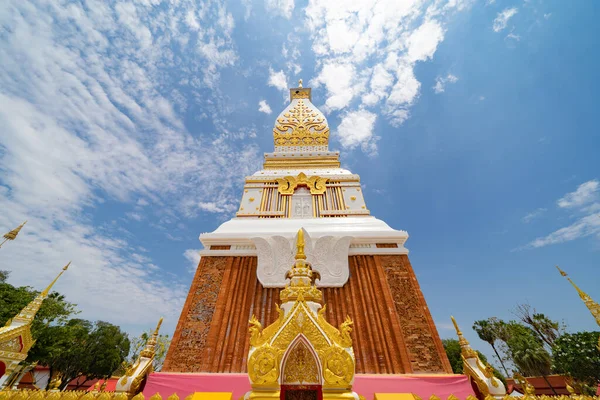 Ват Фаном Накхон Фаном Храм Ісан Пагода Буддійським Храмом Міському — стокове фото
