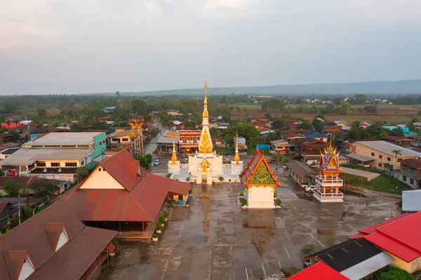 Wat Phrathat Phanom Nakhon Phanom Isan Temple Pagoda Templo Budista —  Fotos de Stock