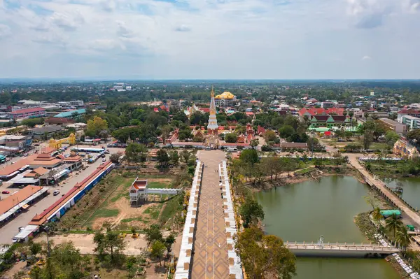 Wat Phrathat Phanom Nakhon Phanom Isan Tapınağı Pagoda Tayland Başkenti — Stok fotoğraf