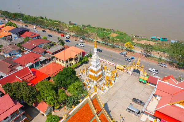 Wat Phrathat Phanom Nakhon Phanom Isan Temple Pagodi Buddhalainen Temppeli — kuvapankkivalokuva