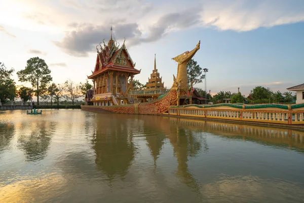 Flygfoto Över Wat Phra Att Suphannahong Isan Pagoda Buddhistisk Tempel — Stockfoto