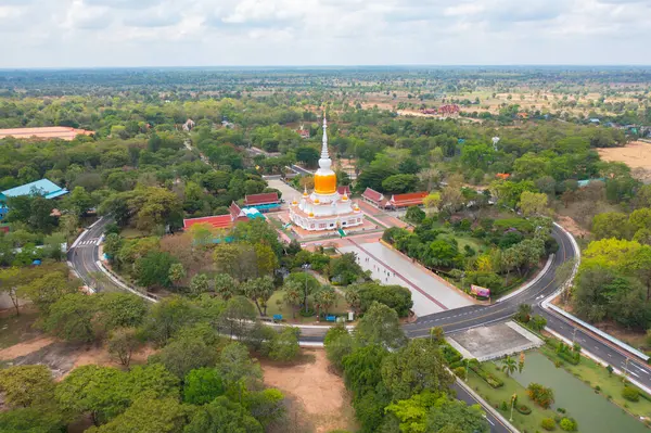 Phra Att Dun Tempel Pagoda Ett Buddisttempel Maha Sarakham Urban — Stockfoto