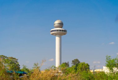 Mukdahan Kulesi, Isan ili, Tayland. Şehir simgesi turizm merkezi.