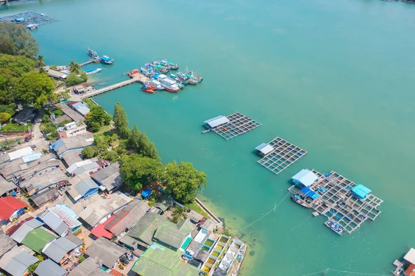 Luftaufnahme Von Klarem Türkisfarbenem Meerwasser Andamanensee Auf Der Insel Phuket — Stockfoto