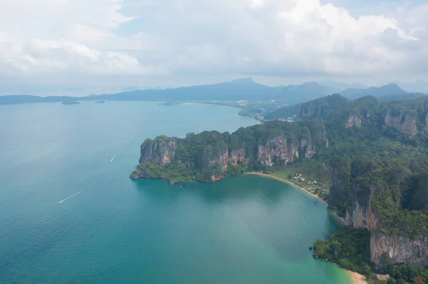 Pemandangan Udara Air Laut Pirus Biru Cerah Laut Andaman Pulau — Stok Foto