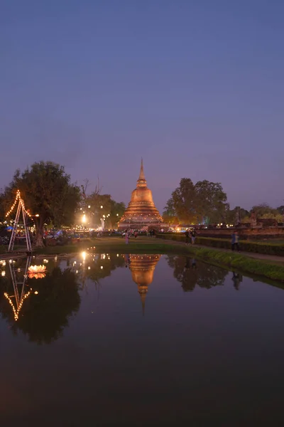 Sukhothai Historical Park Festival Buddha Pagoda Stupa Templo Sukhothai Tailandia — Foto de Stock