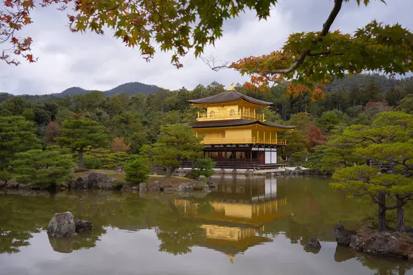 Kinkakuji Tempel Kyoto Japan Toeristische Attractie Gouden Pagode — Stockfoto