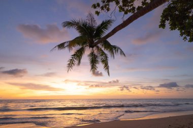 Açık mavi turkuaz deniz suyu, Tayland 'da yaz mevsiminde Phuket adasında Andaman denizi. Okyanus desenli duvar kağıdı arka planında su.