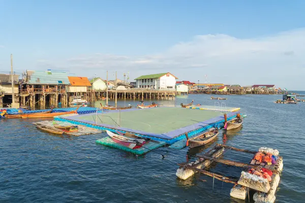 Koh Panyee Floating Village Urban City Town Houses Lake Sea — Stock Photo, Image