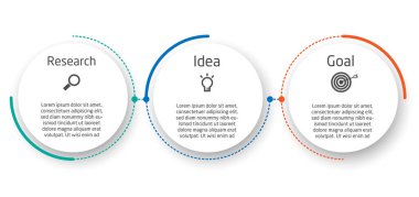 Infographic Seçenek Şablon Tasarımı. simgeler ve 3 farklı yazılım veya herhangi bir resim işleme programına adımlar. Düzen çalışma akışı diyagramı seçenekleri iş adımları banner web tasarımı.