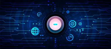 technology background with hi-tech digital data connection system and computer electronic design