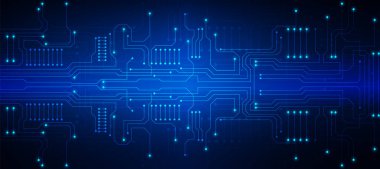 technology background with hi-tech digital data connection system and computer electronic design