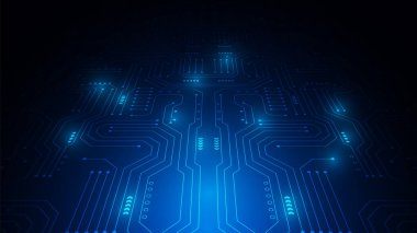 technology background with hi-tech digital data connection system and computer electronic design