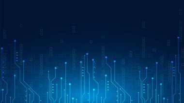 technology background with hi-tech digital data connection system and computer electronic design