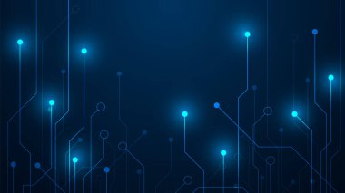 technology background with hi-tech digital data connection system and computer electronic design