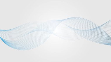 Açık gri arkaplanda mavi çizgileri olan soyut tasarım.