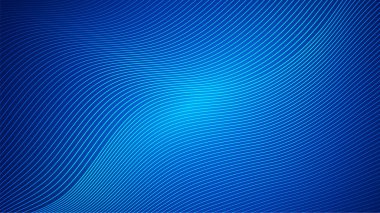 kıvrımlı çizgiler sıvı dalga şekilleri oluşturur. Gradyan gölgeler derinlik ve hareket hissi yaratır.