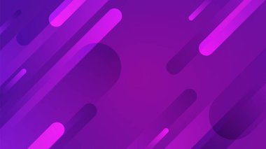 Mor soyut geometrik şekiller tasarım elemanı arka planı. Modern köşegen çizgileri ve yuvarlak geometrik formları olan gradyan mor tonlar