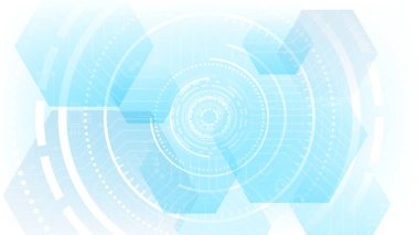 Fütürist ve modern tasarım, yüksek teknolojili soyut bir arka planda teknoloji, yenilik ve dijital bağlantıyı temsil ediyor..