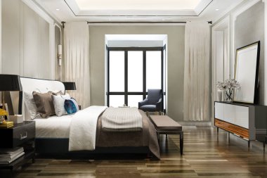 3D güzel Lüks Suit Otel tv ile oluşturma