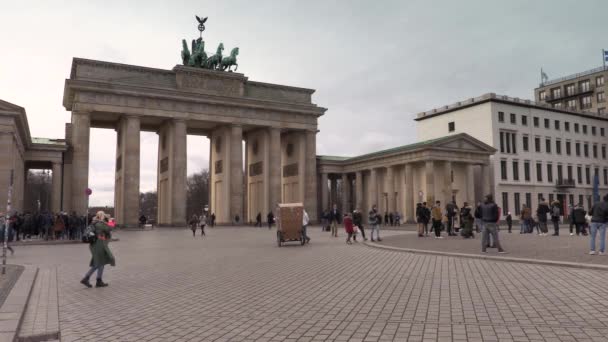 Time Lapse Das Brandenburg Gate Pariser Platz Berlin Deutschland Februar — Stockvideo