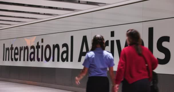 Lotnisko Heathrow London Polska Luty 2023 Wideo Pasażerów Przybywających Międzynarodowe — Wideo stockowe