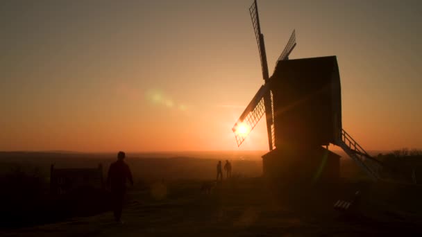 Brill Windmill Aylesbury England Spojené Království March 2021 Západ Slunce — Stock video