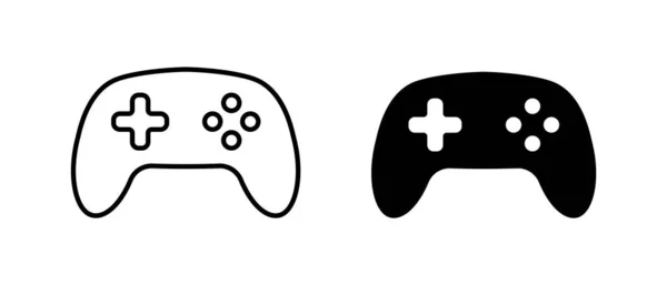 Wireless Gaming Joystick Icon Computer Console Controller Control Buttons Screen — Stock Vector