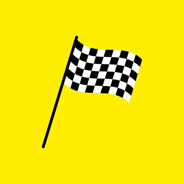 Bandera Con Superficie Cuadros Artículos Competitivos Para Terminar Comenzar Campeonatos — Vector de stock