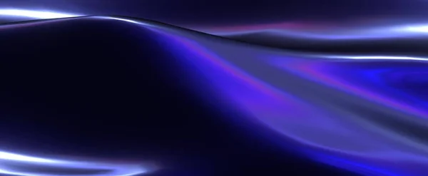 Neon purple waves background. Futuristic ocean lines with 3d render of night glowing highlights and digital design