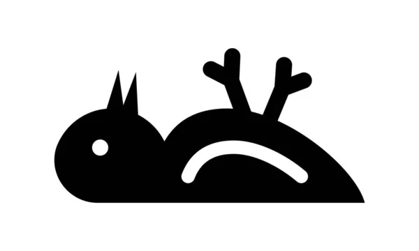 Icona Dell Uccello Morto Simbolo Pericolo Inquinamento Deterioramento Dell Ambiente — Vettoriale Stock
