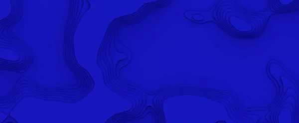 Fondo Tracery Abstracto Retorcido Azul Líneas Onduladas Arremolinadas Renderizado Islas —  Fotos de Stock
