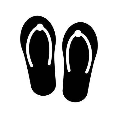 Plaj ve duş için parmak arası terlikler. Seyahat için hafif lastik ayakkabılar ve vektör gevşeme ile tropikal sıcak tatil