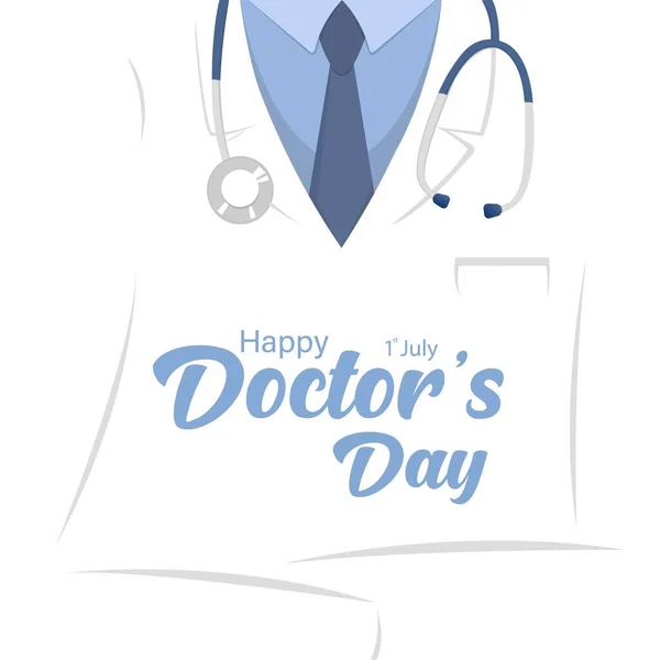 Dzień Lekarza Życzy Sobie Post Vector Narodowy Dzień Lekarza Indie — Wektor stockowy