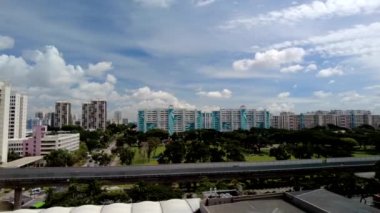 Timelapse Singapur Mahallesi Asya Konutları Evleri Hayatı İzleyin