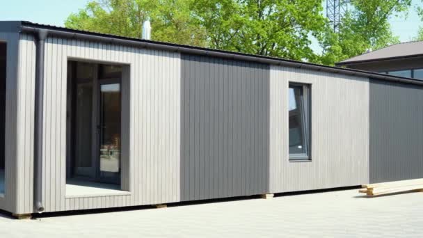 Modular Prefabricated Apartment Frame Type Mobile Eco Friendly Space Living — Stock Video