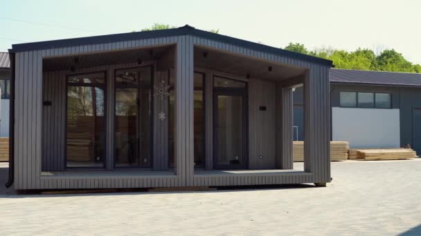 Modular Prefabricated Apartment Frame Type Mobile Eco Friendly Space Living — Stock Video