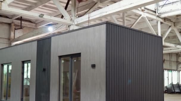 Modulare Vorgefertigte Wohnung Des Rahmentyps Mobiler Umweltfreundlicher Raum Für Wohnen — Stockvideo