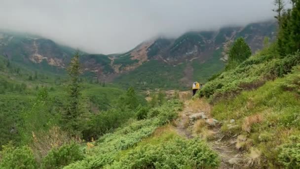 観光旅行中に美しい風景でハイキング — ストック動画