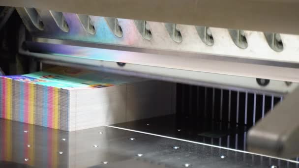 Printing Cutting Machine Final Cut — Stock Video