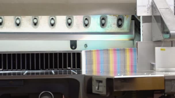Druckschneidemaschine Endschnitt — Stockvideo